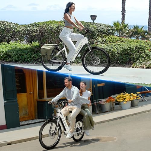 26" Electric Bike with 1000W Motor, 48V Removable Battery, 7-Speed, Front Suspension & LCD Display A867139