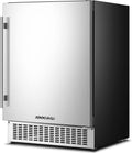 Beverage Cooler 24 Inch, Stainless Steel Under Counter Beverage Refrigerator 180 Cans Y520426