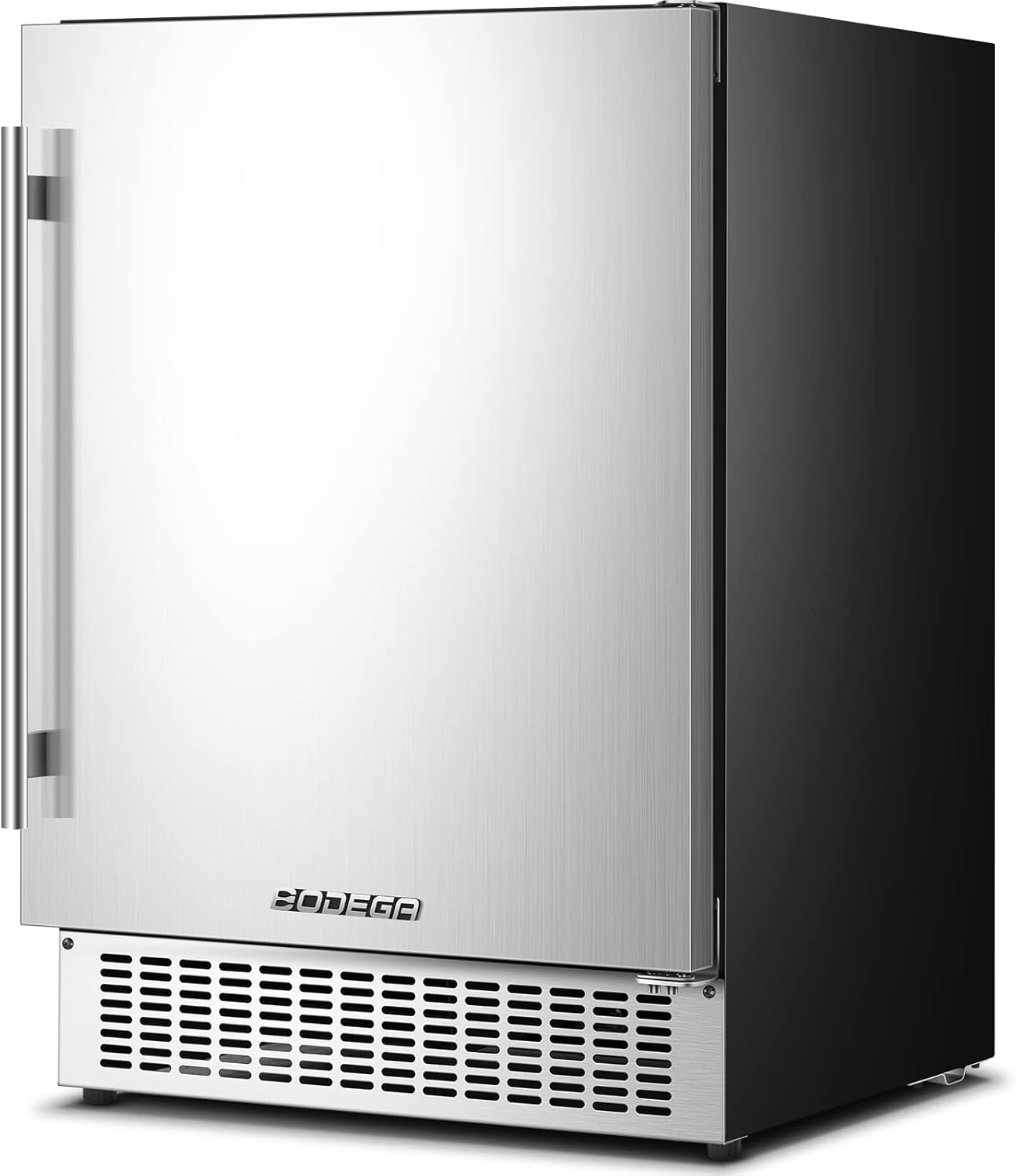 Beverage Cooler 24 Inch, Stainless Steel Under Counter Beverage Refrigerator 180 Cans Y520426
