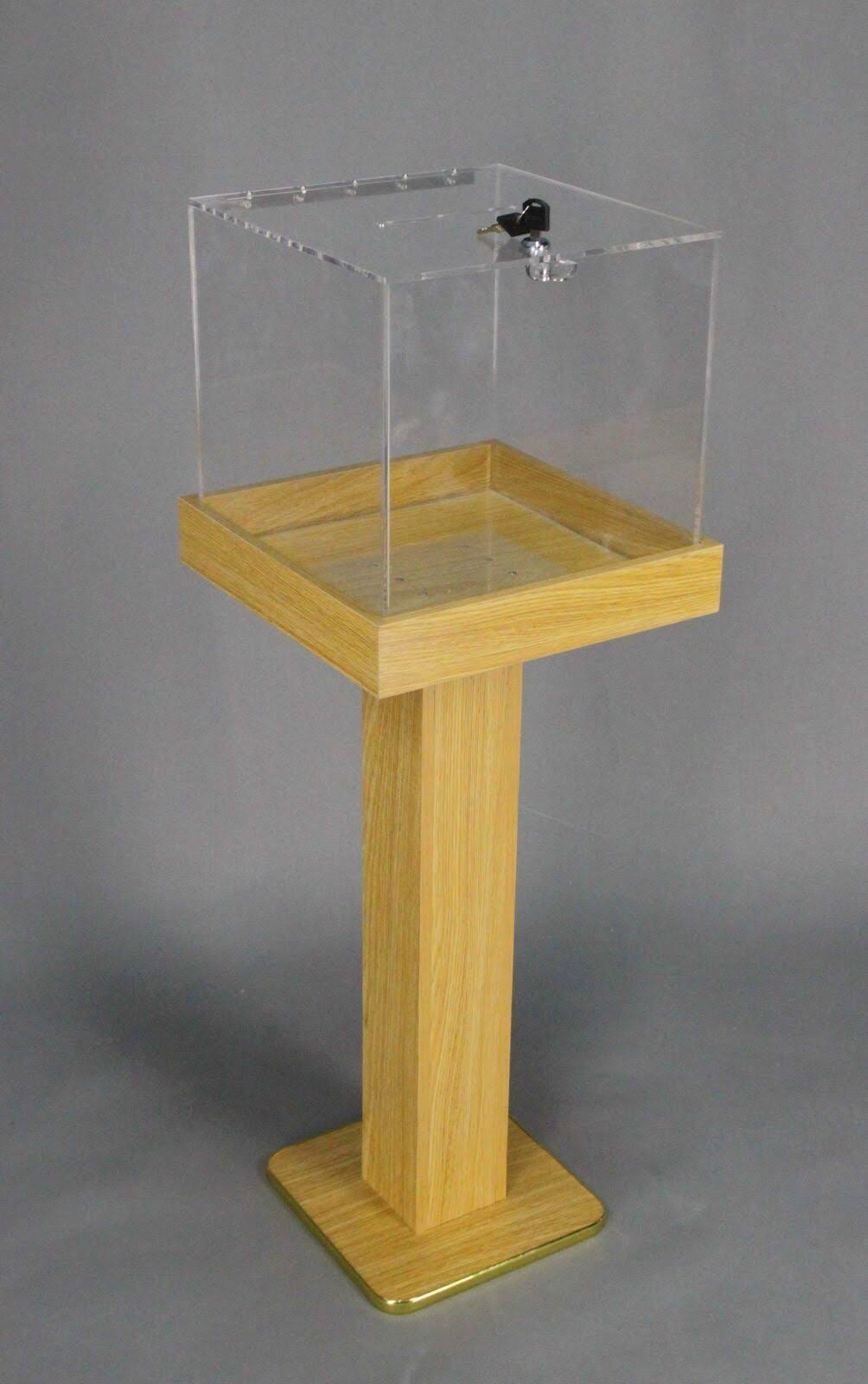 Clear Plexiglass Large Floor Standing Tithing Box O189