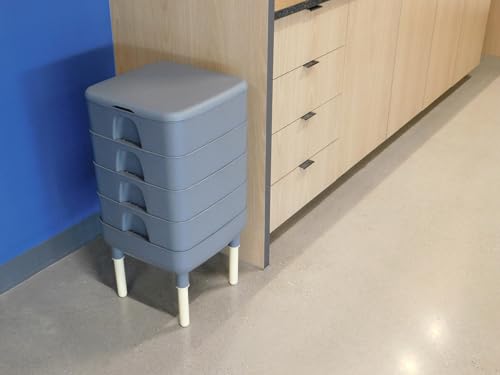 Grey 4-Tray Worm Vermicomposter Bin B299059