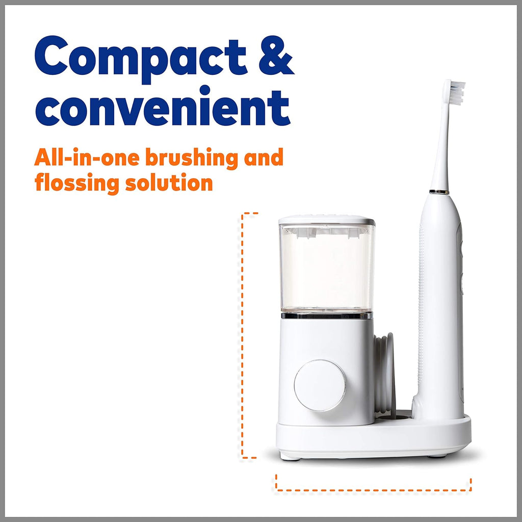 White Electric Toothbrush and Water Flosser Combo O1275