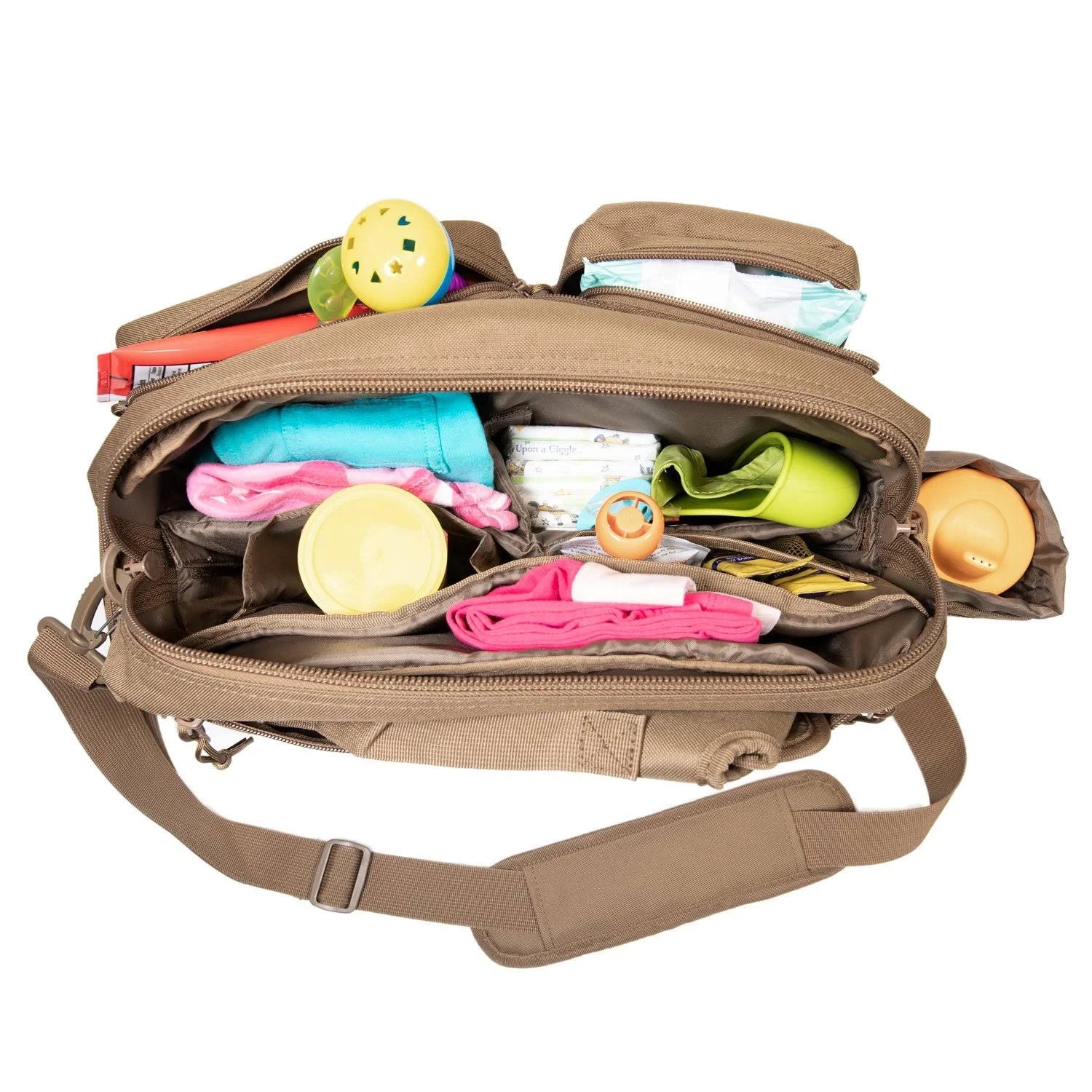 Coyote Brown Tactical Diaper Bag and Baby Carrier Bundle F8549