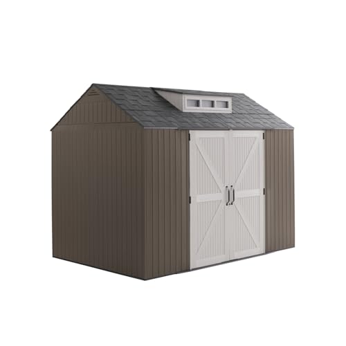 Gray 7 x 7 Ft Resin Outdoor Storage Shed F814429
