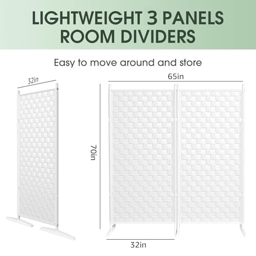 White Folding Room Divider N620