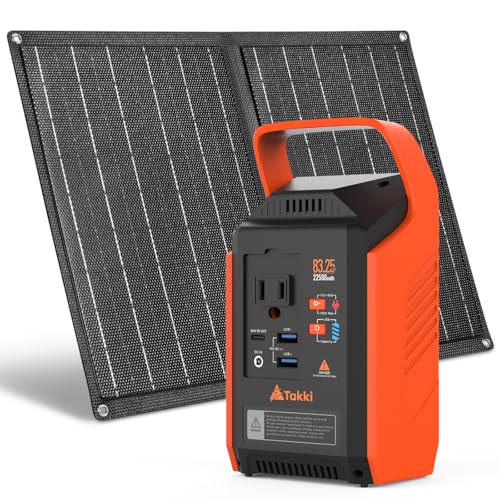 148Wh 300W Peak Portable Power Station with 40W Solar Panel and 110V AC Outlet F79414