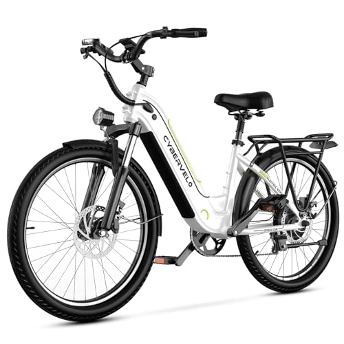 26" Electric Bike with 1000W Motor, 48V Removable Battery, 7-Speed, Front Suspension & LCD Display A867139