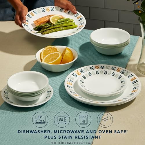 18-PC Dinnerware Set, Service for 6, Glass Plate & Bowl Set W233953