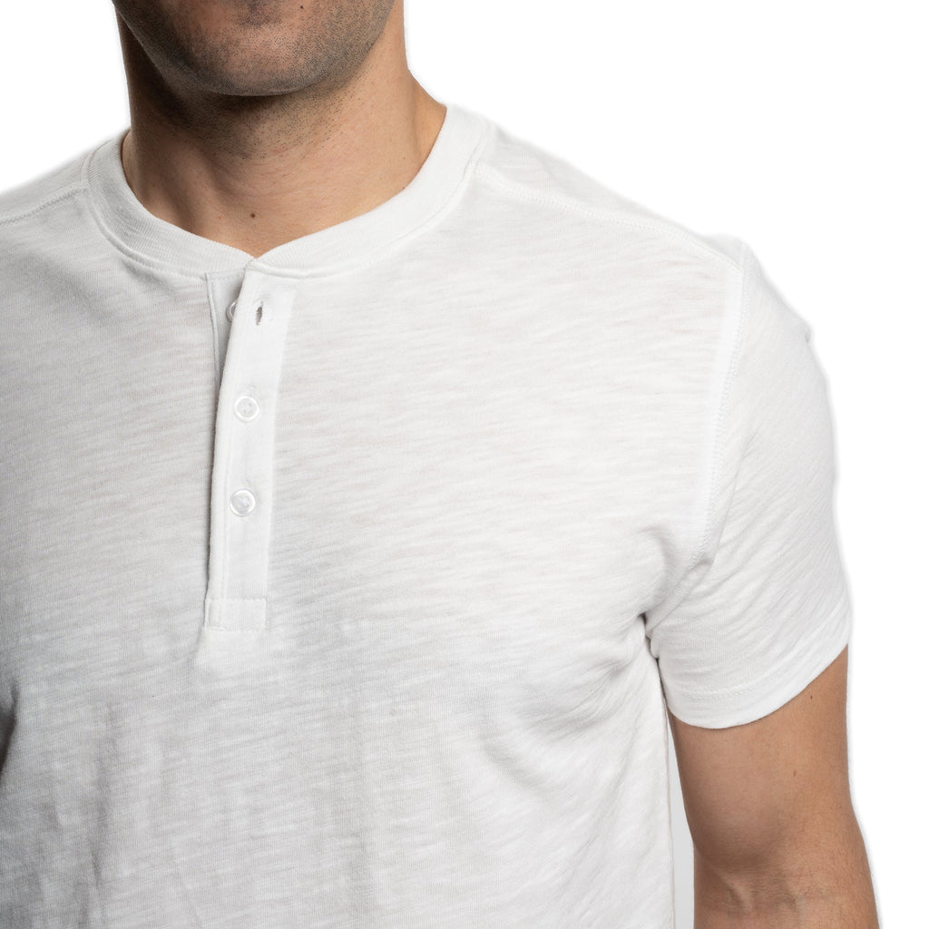 Henley Shirt Short Sleeve - White