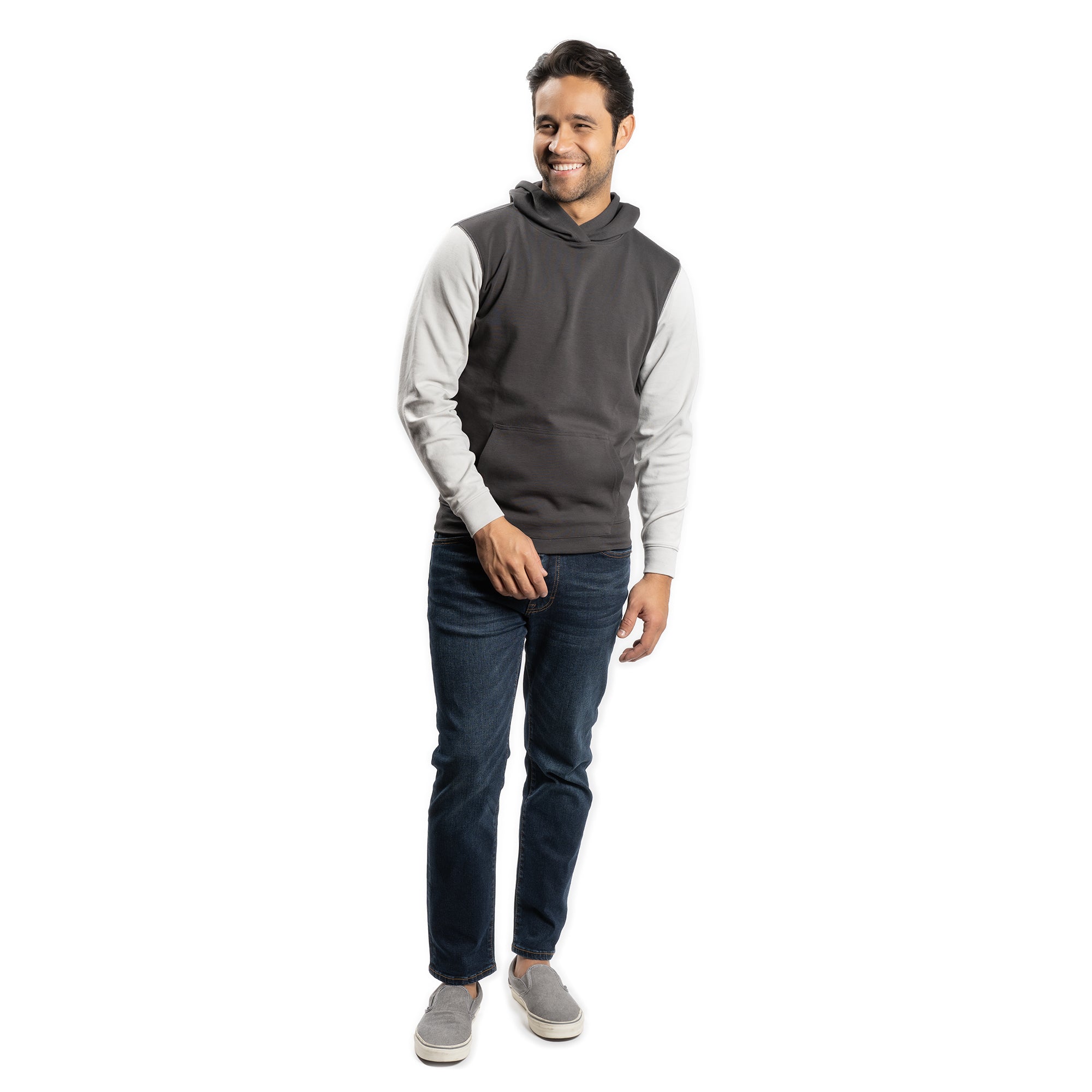 Pullover Hoodie - Washed Black Grey