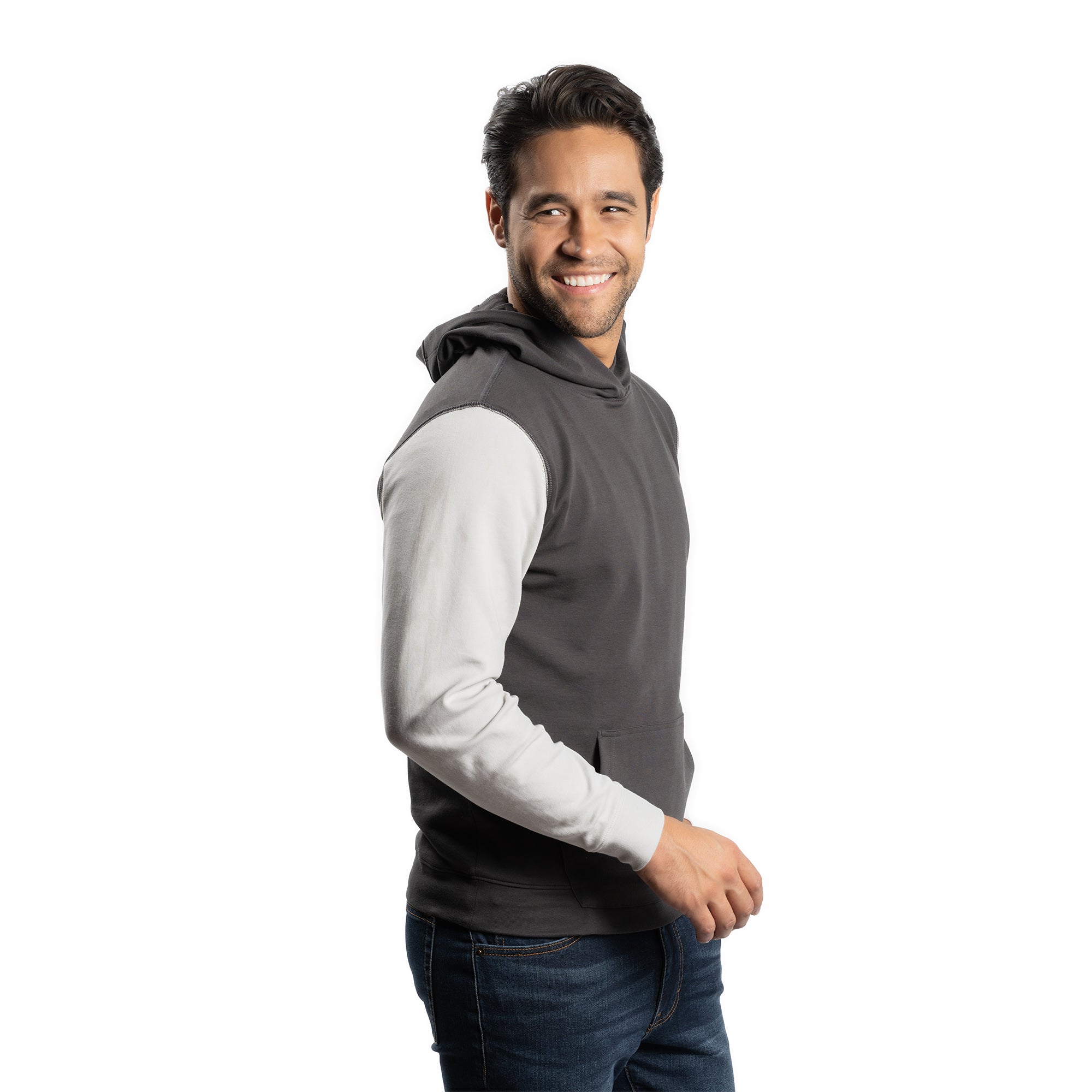 Pullover Hoodie - Washed Black Grey