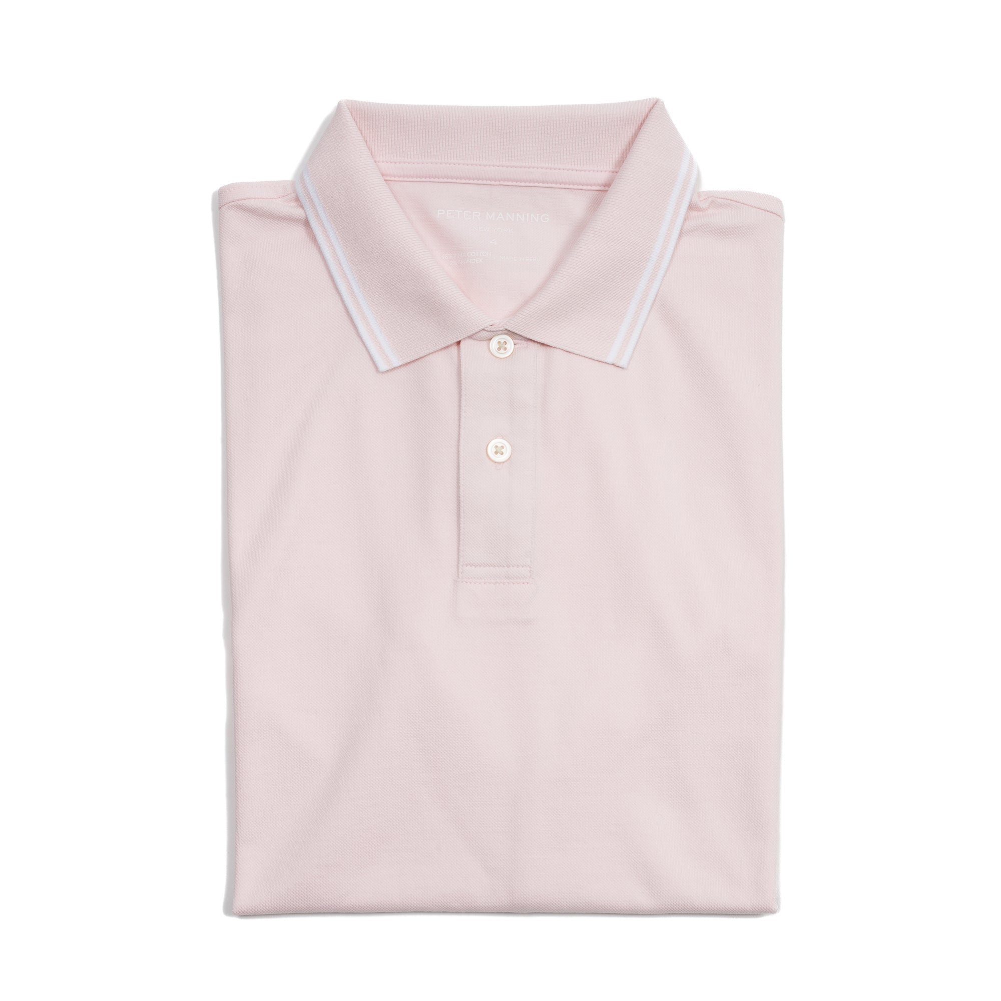James Polo Shirt - Pale Pink Tipped