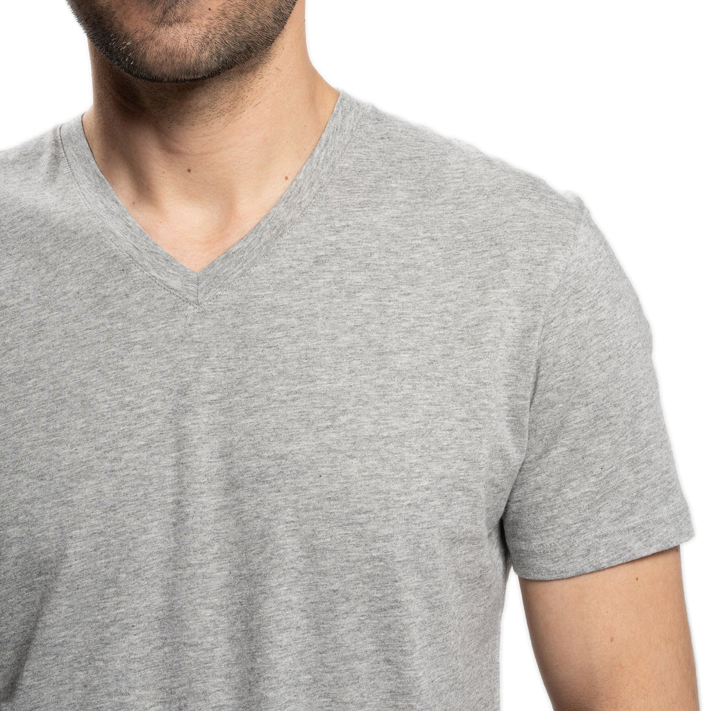 The V Neck T - Heather Grey
