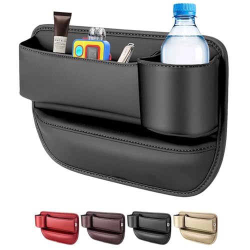 Car Leather Cup Holder Gap Bag Seat Gap Storage Box Organizer Q605