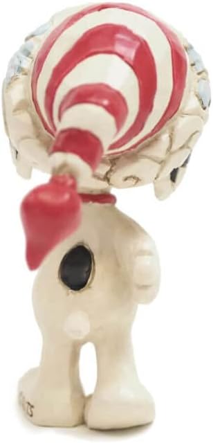 Snoopy with a Christmas Cap Miniature Figurine, 3 Inch, Multicolor A68187