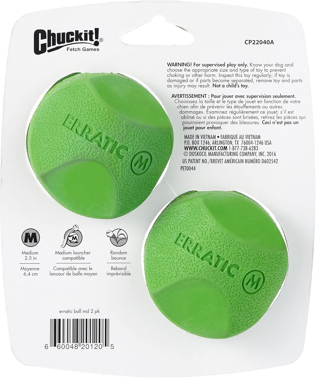 Medium 2.5 Inch Pack of 2 Dog Toy M493