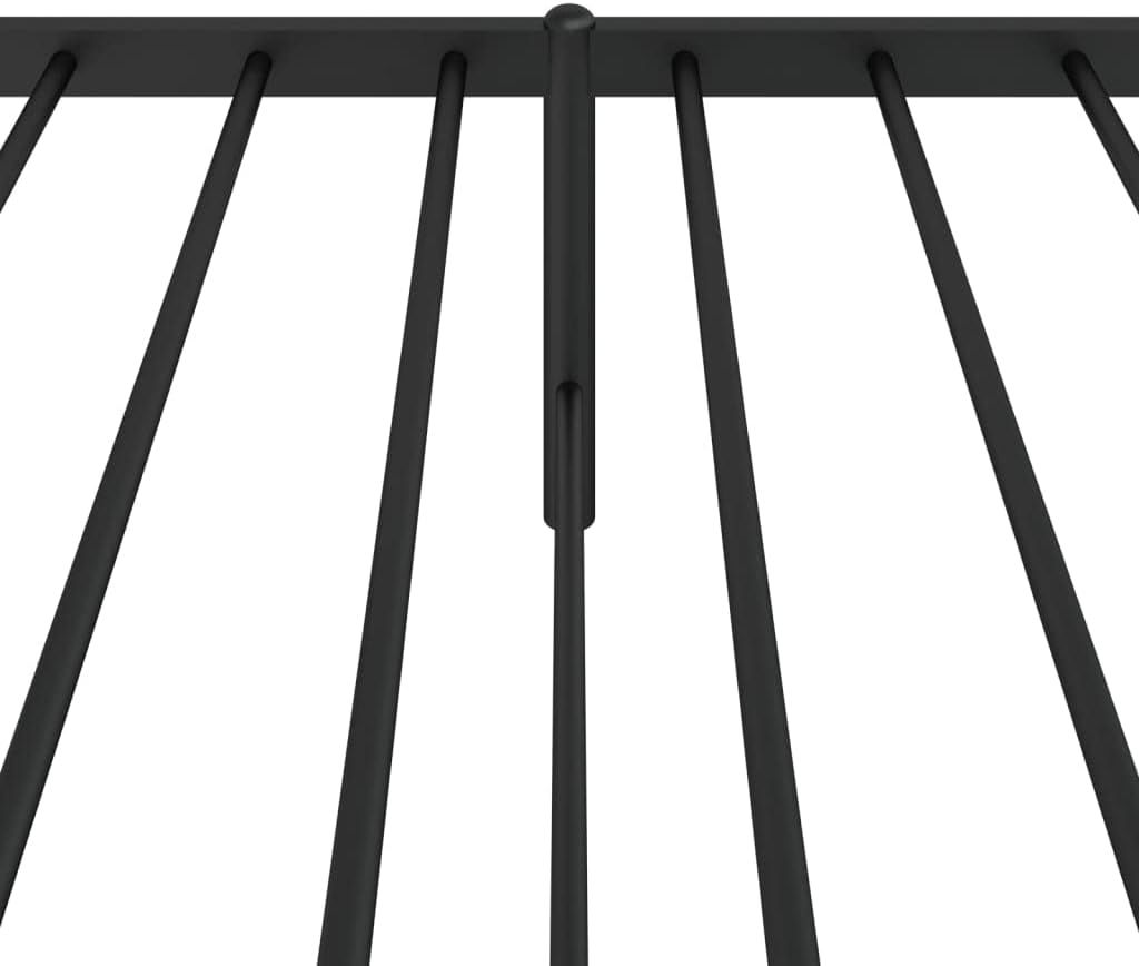 Black Metal Bed Frame with Headboard 39.4"x78.7" V531813