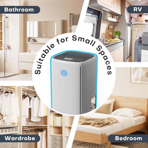 Small Quiet 38OZ Dehumidifier with Auto Shut Off C208