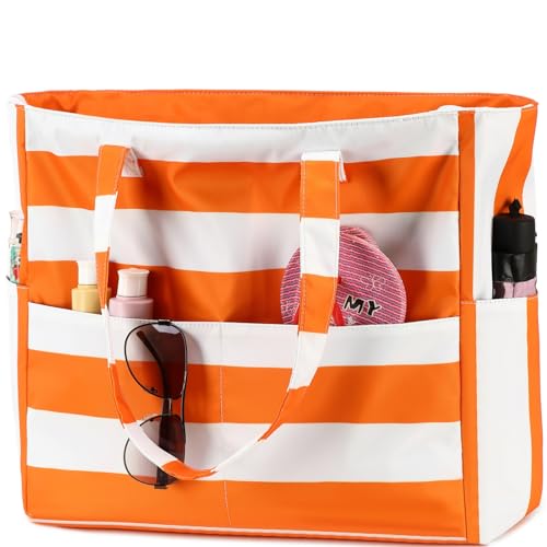 Extra Large Waterproof Beach Tote with Wet Compartment L30712
