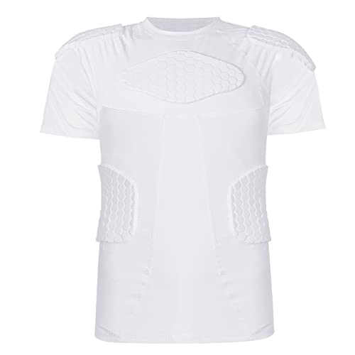 Men's Padded Compression Shirt and Pants Training Vest Sleeveless T-Shirt and Short Set Protective Gear E293000