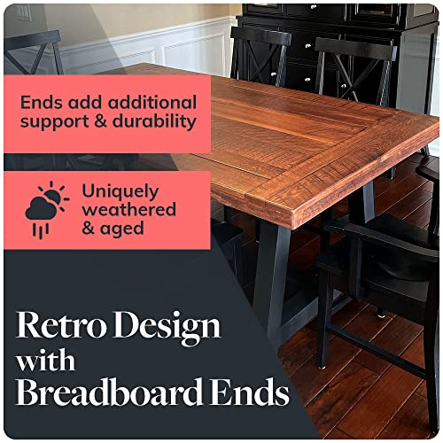 Reclaimed Wood Table Top with Metal Edge, 24" x 48" P8460