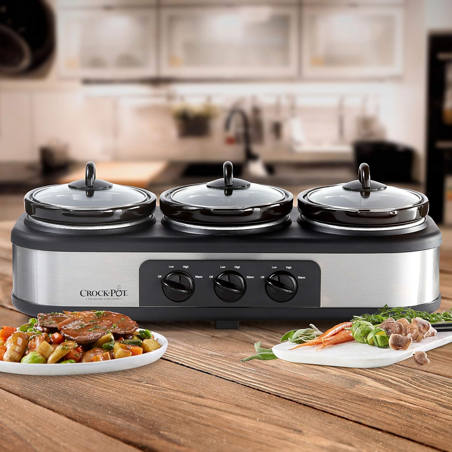 Stainless Steel Slow Cooker & Food Warmer V720500