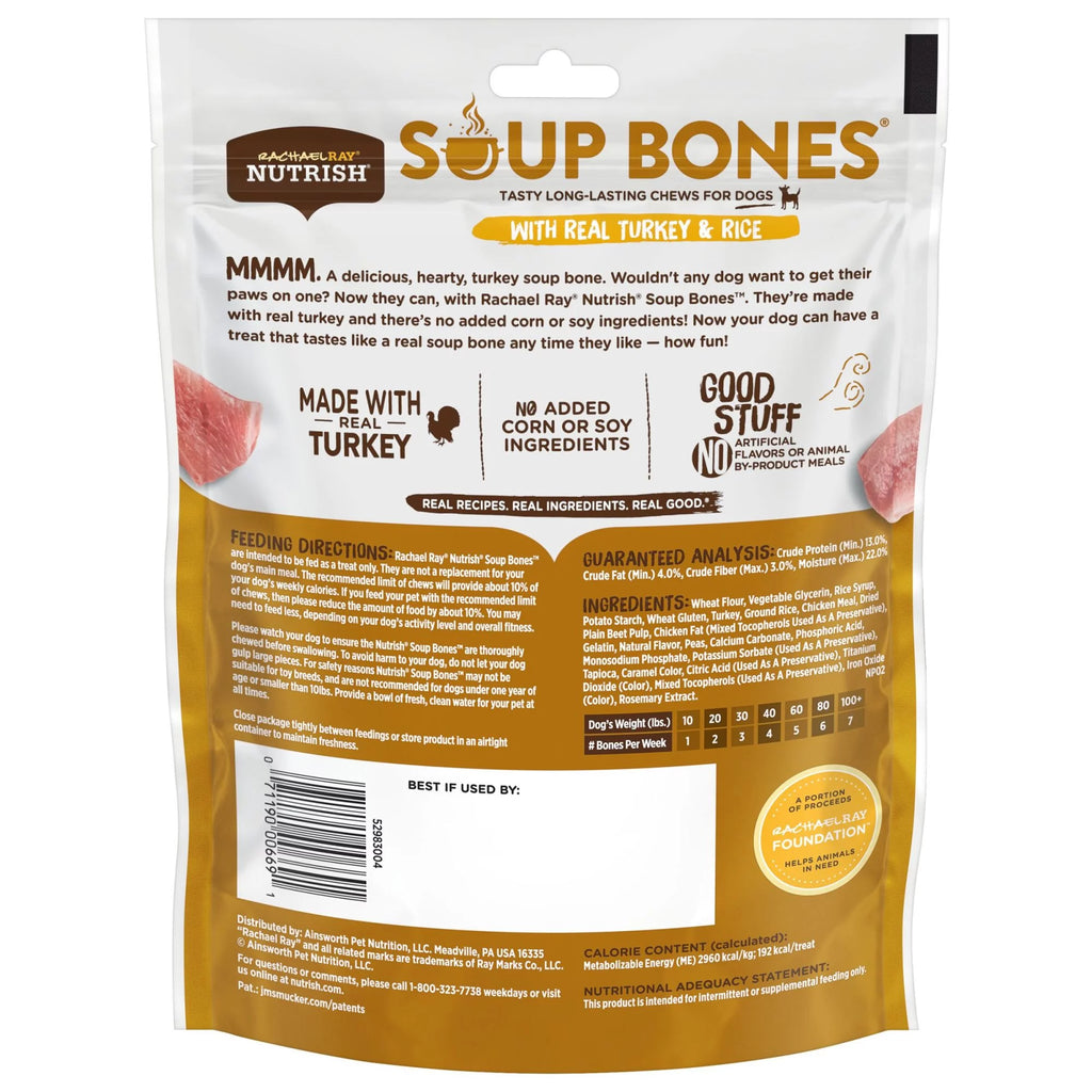 Dog Chews With Real Turkey & Rice, 3 Chews N9908