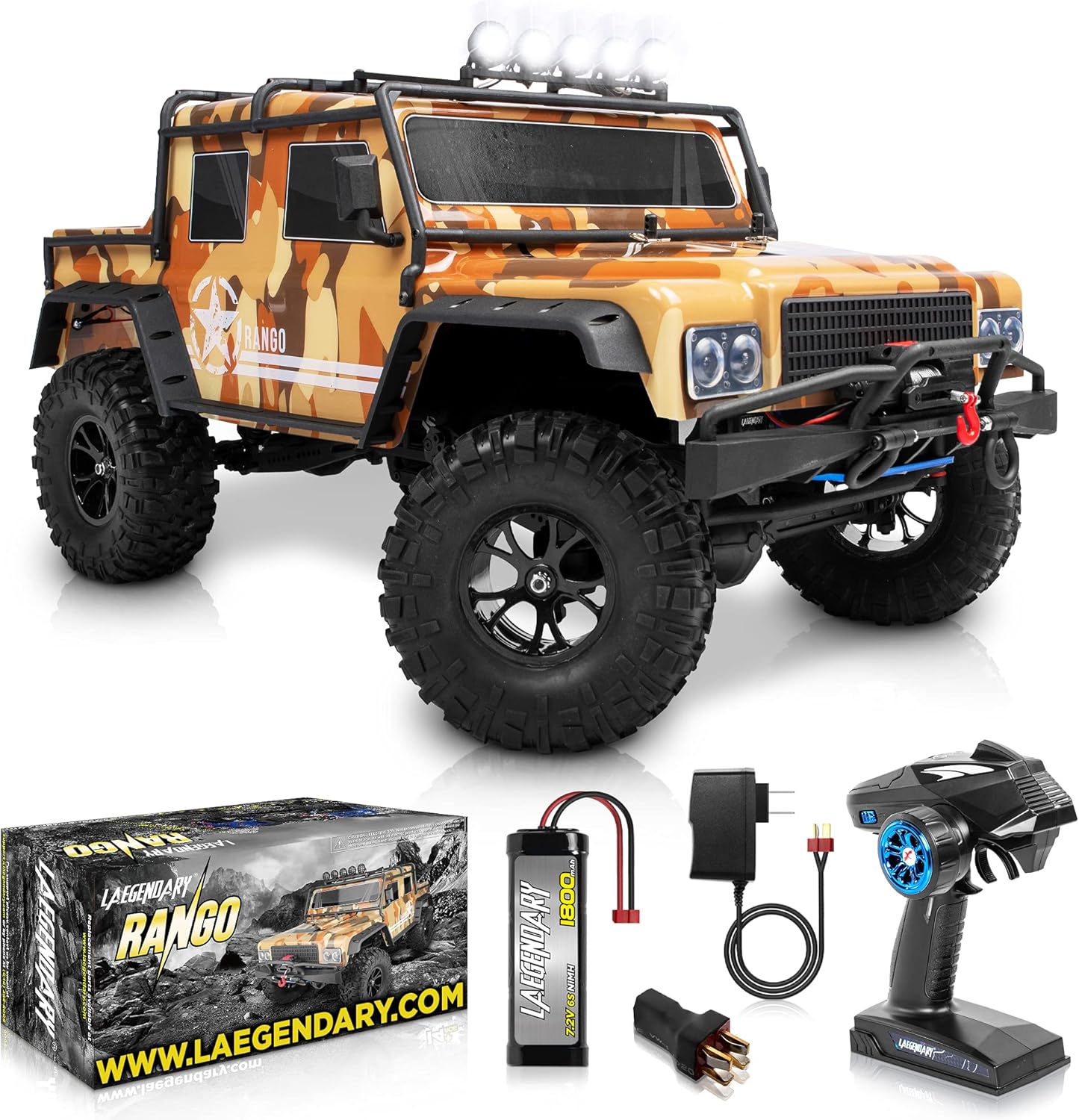 1:8 Scale Army Green 4x4 Offroad Remote Control Truck D10400