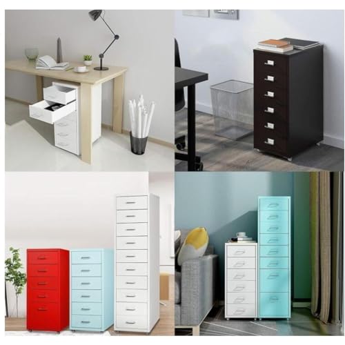 Metal Mobile File Cabinet with Lock Casters A988610