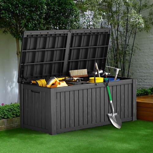 Gray UV Resistant Outdoor Storage Box Y395811
