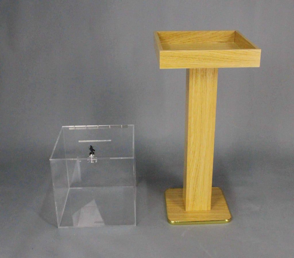 Clear Plexiglass Large Floor Standing Tithing Box O189