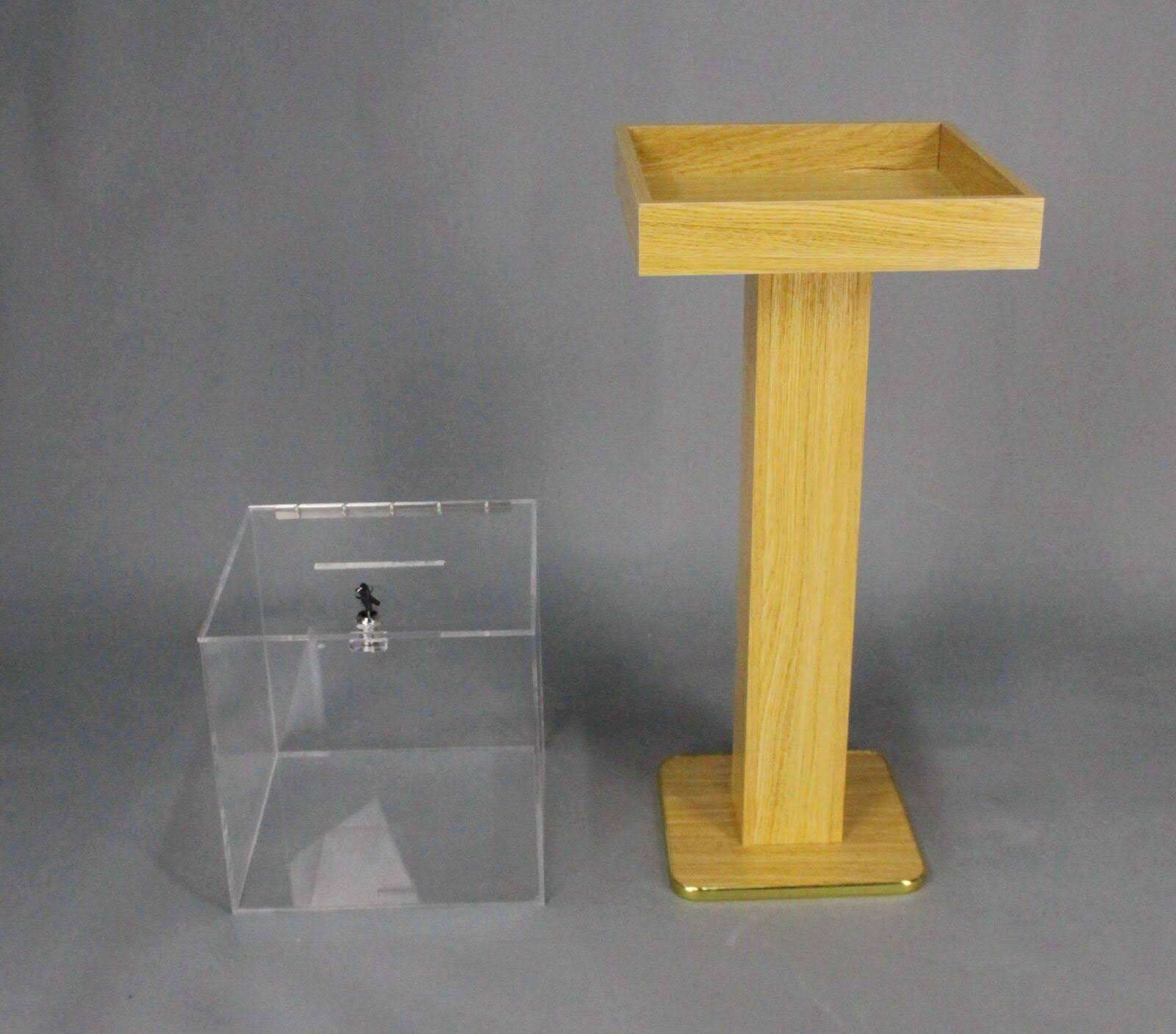 Clear Plexiglass Large Floor Standing Tithing Box O189