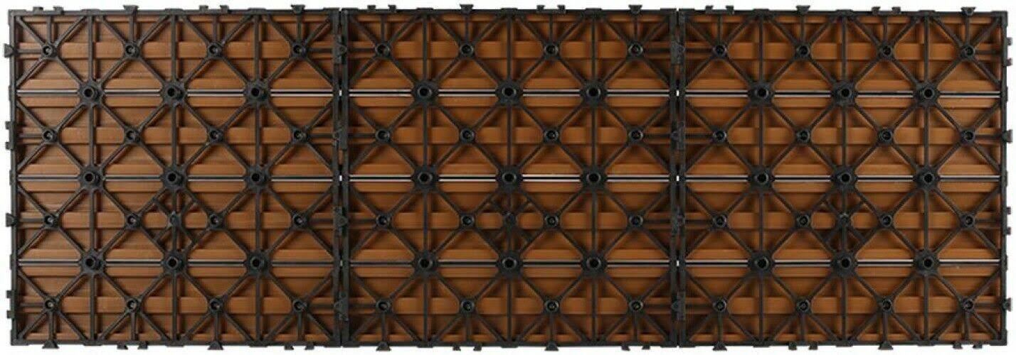 1 ft. x 3 ft. Composite Deck Tile in Peruvian Teak (15 Sq. ft. per Box) W266