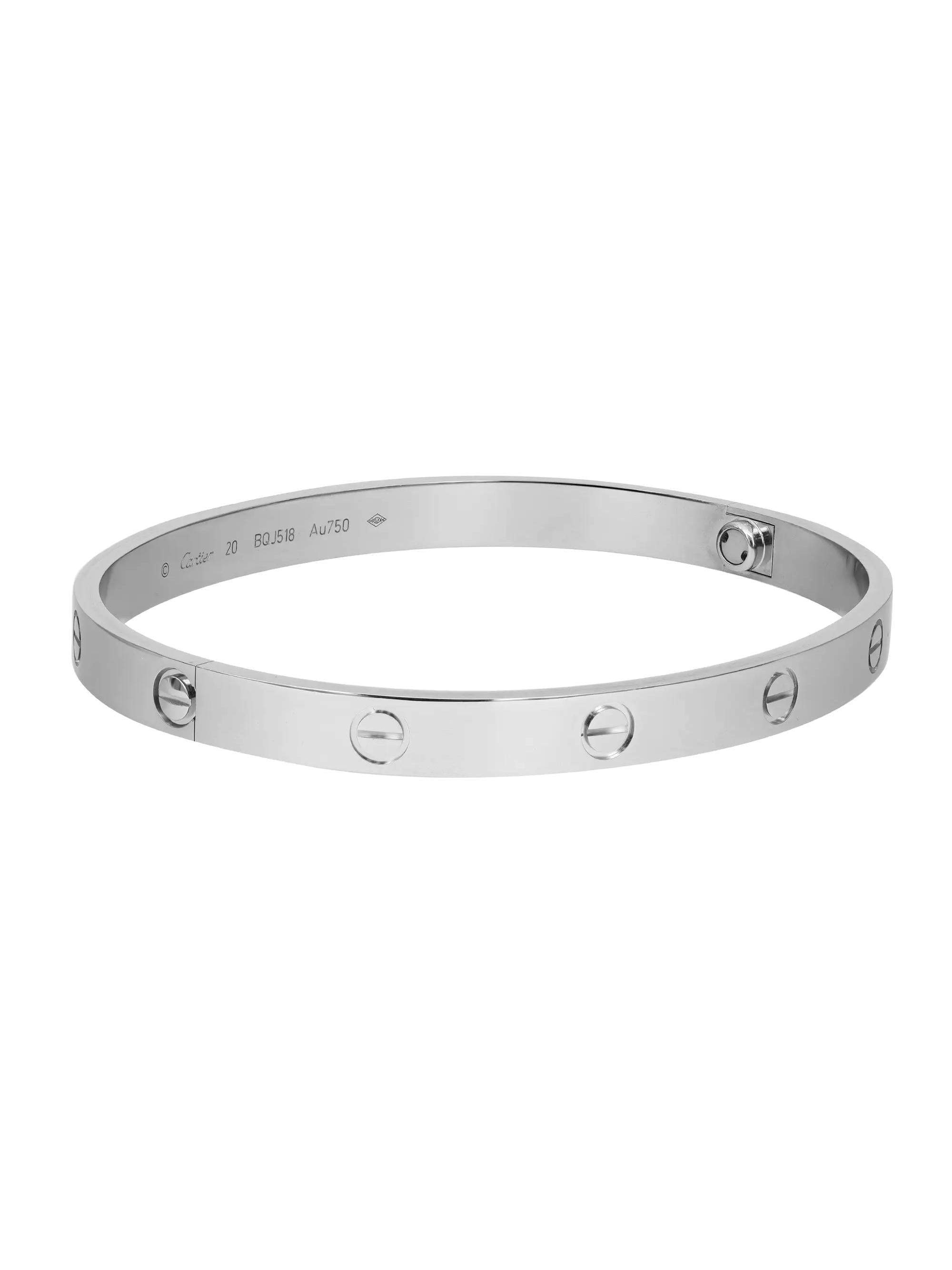18K White Gold Bracelet Size 20 K6243