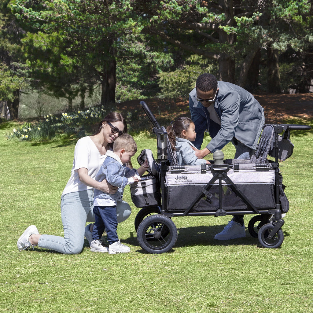Grey 4 Seater Stroller Wagon E41733