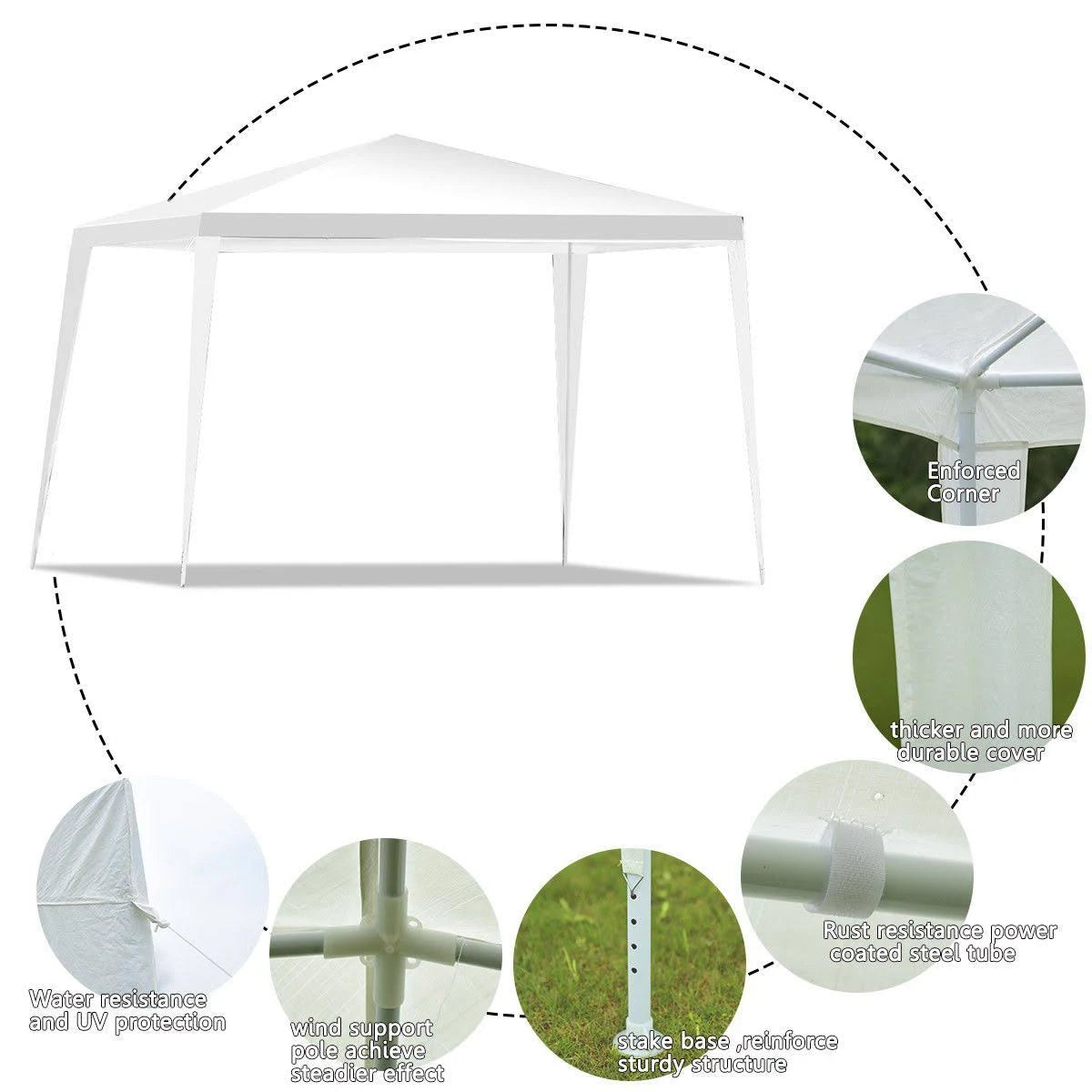 10x10 Heavy Duty Tent Canopy with Side Walls S417