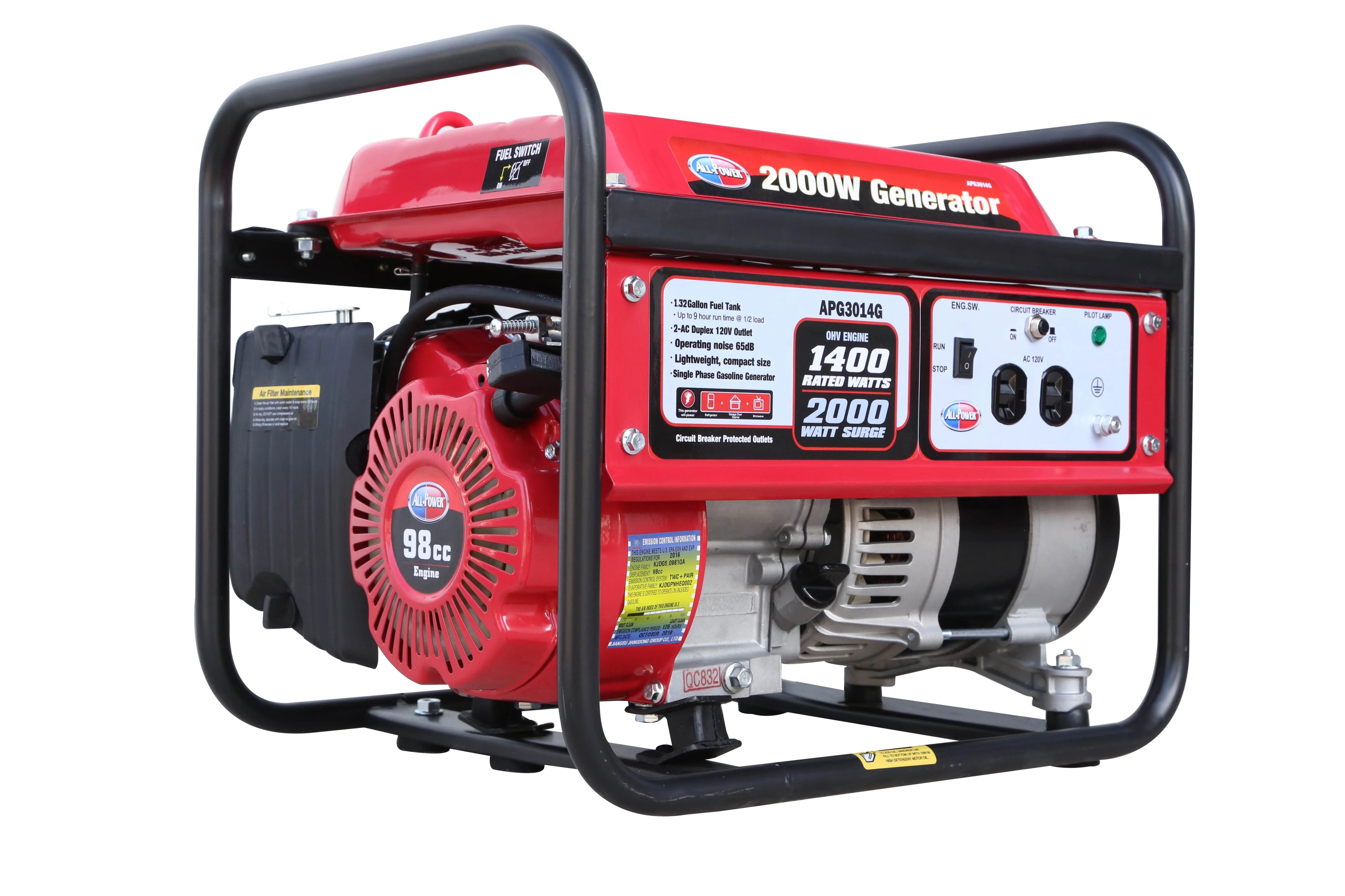 2000 Watt Gas Powered Portable Generator H72391