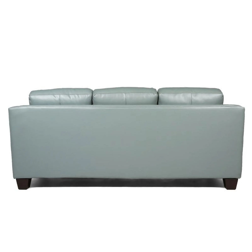 Spa Green Leather Tufted Back Sofa F193