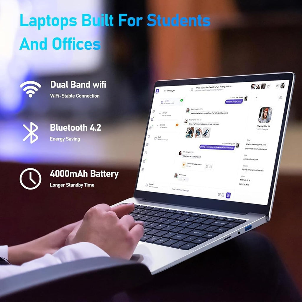 14.1 inch 1080P FHD Laptop Computer with 8GB DDR4 256GB SSD Quad-Core Intel Celeron J4105 Q96561