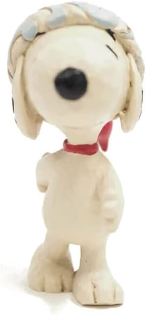 Snoopy with a Christmas Cap Miniature Figurine, 3 Inch, Multicolor A68187
