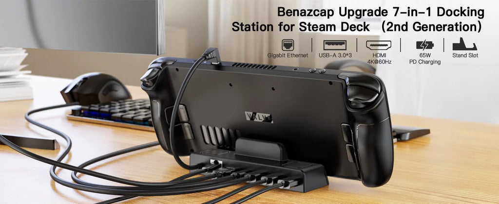 6-in-1 Steam Deck Dock with Gigabit Ethernet, 4K@60Hz HDMI, USB 3.0, USB-C Q4313