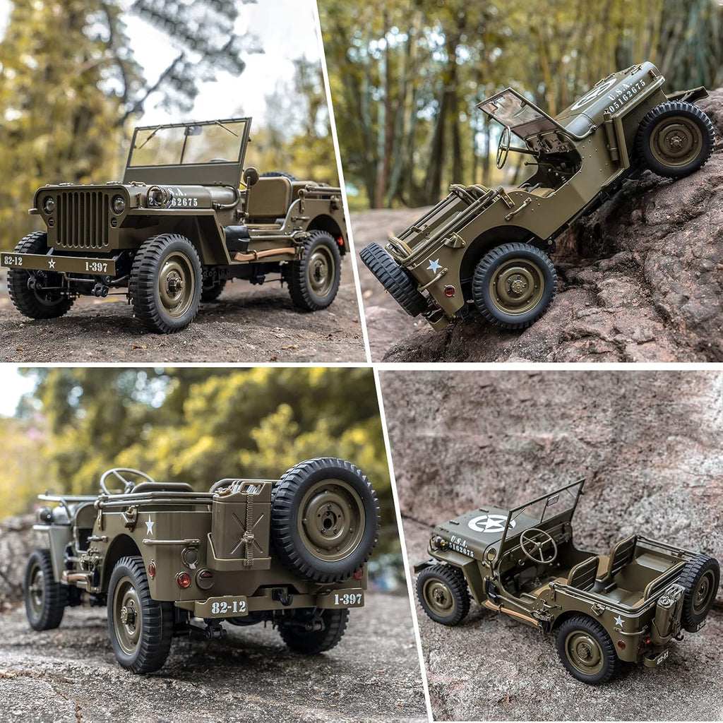 1/12 1941 MB Scaler RC Jeep 4x4 RTR RC Rock Crawler Military B84233