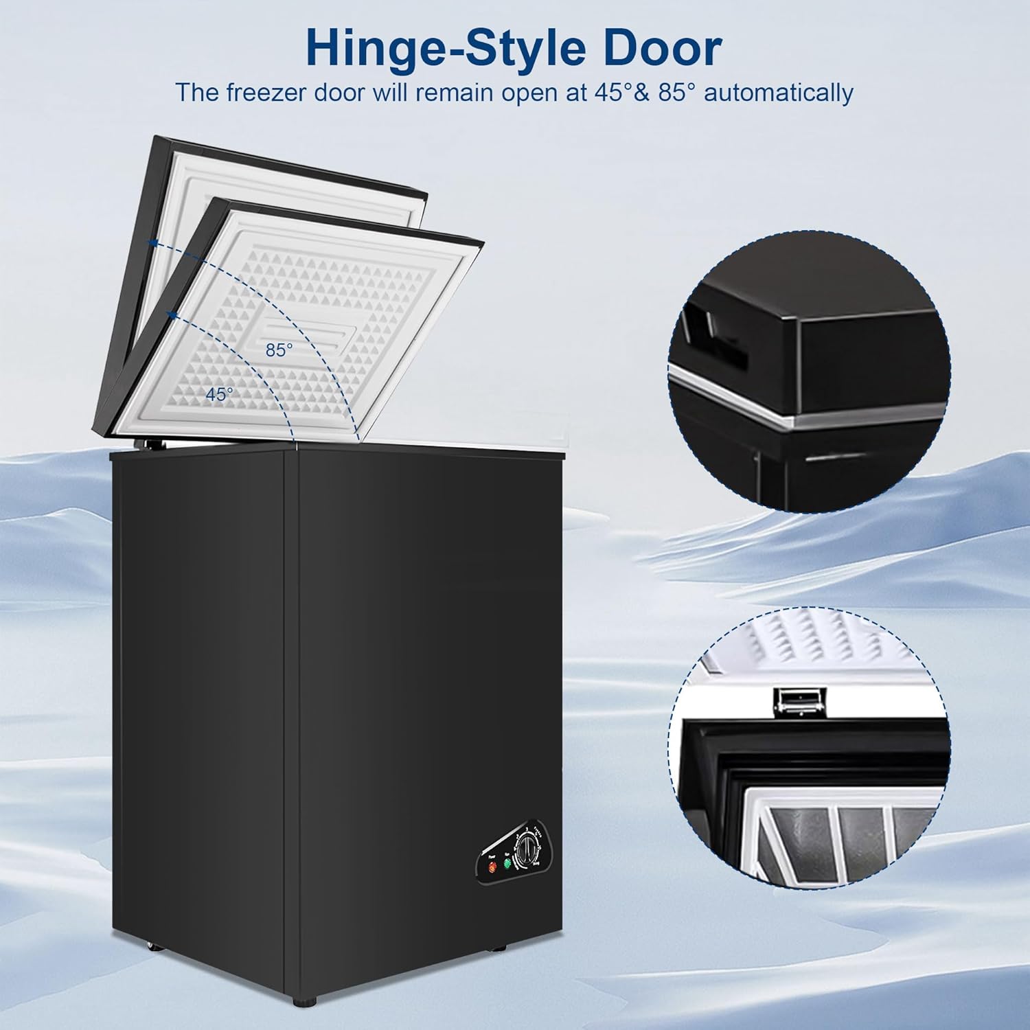 Compact Chest Freezer 4.0 cu ft with Removable Basket I2901