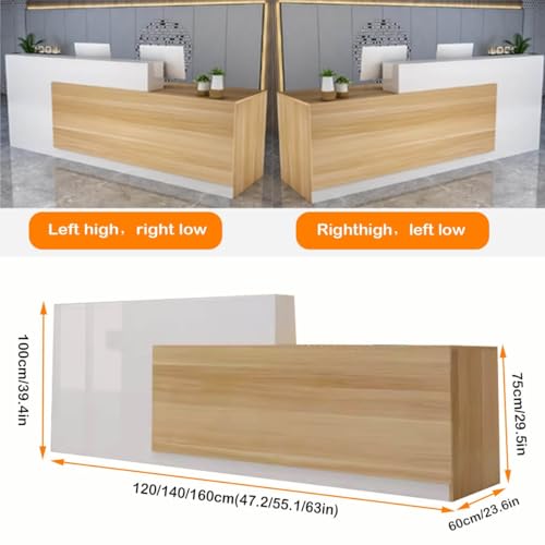 Wooden Reception Desk With Lockable Drawers J75077