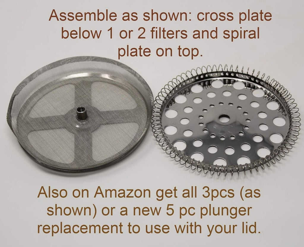Stainless Steel French Press Filter Assembly Top S207