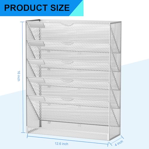 Black 10 Tier Wall Mounted File Organizer H189
