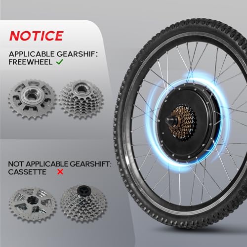 48V 1200W 26" Electric Bike Hub Motor Kit E89164