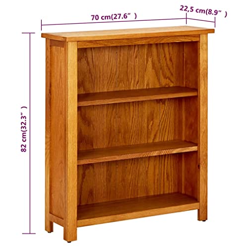 3-Tier Solid Oak Wood Bookcase Z7894