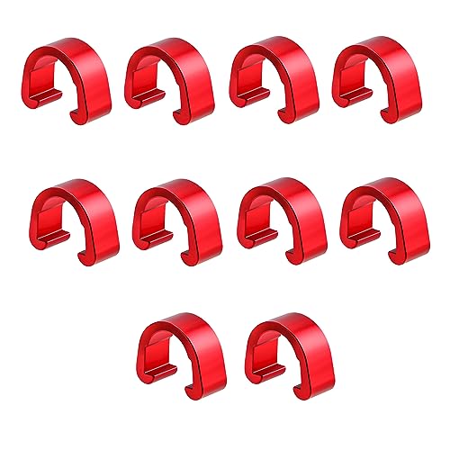 10 Pcs Aluminum Alloy Bike Cable C-clips Brake Derailleur Shifts Cable Clip F200269
