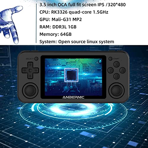 RG351P Black Handheld Game Console V2972
